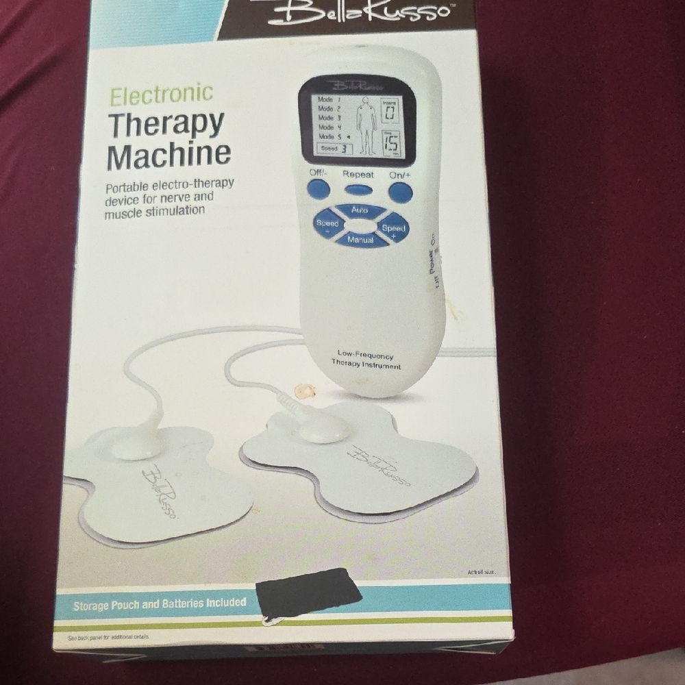 BellaRusso White Electronic Therapy Machine - Portable TENS Unit